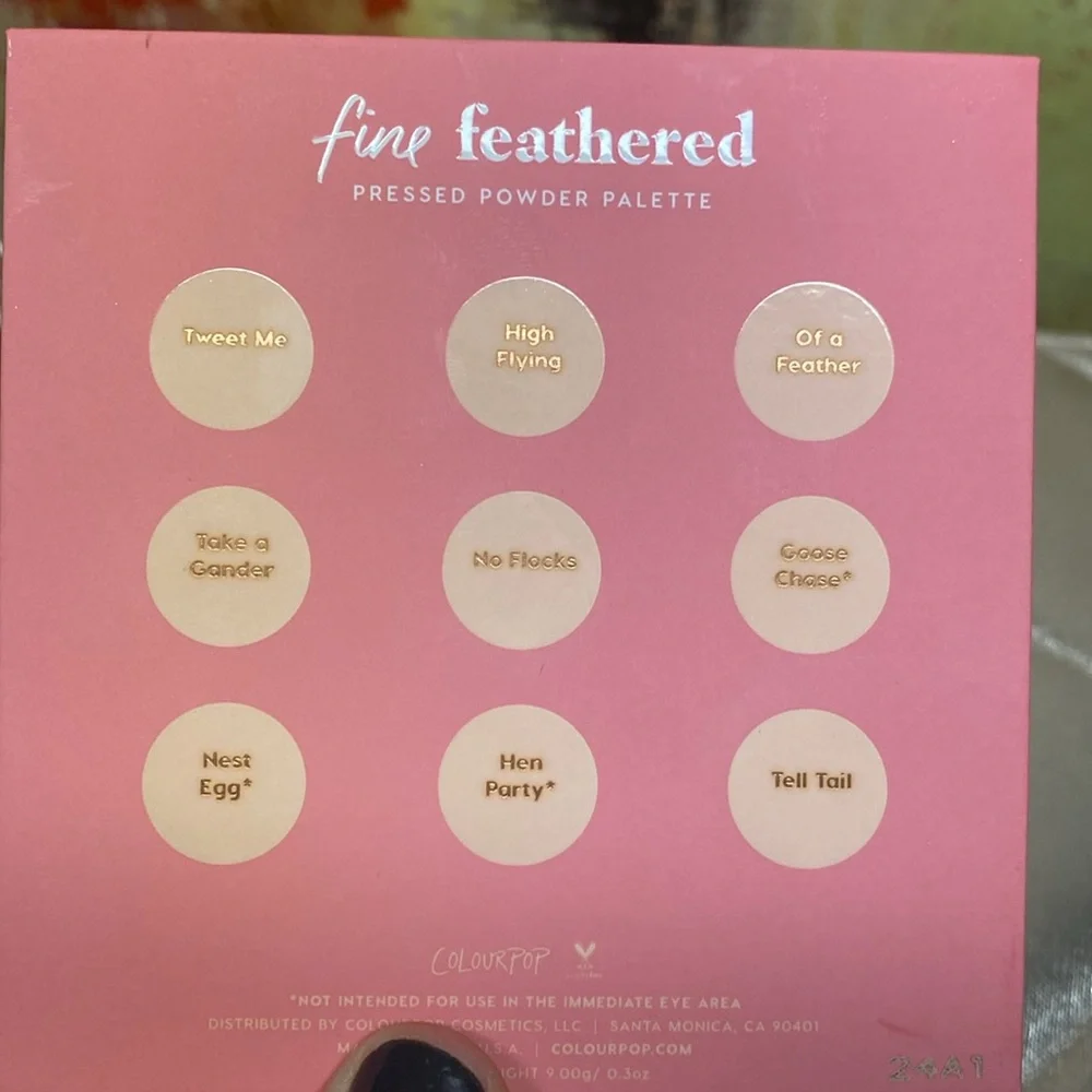 Colourpop Eye Shadow Palette Pressed Powder in Fine Feathered Limited Edition